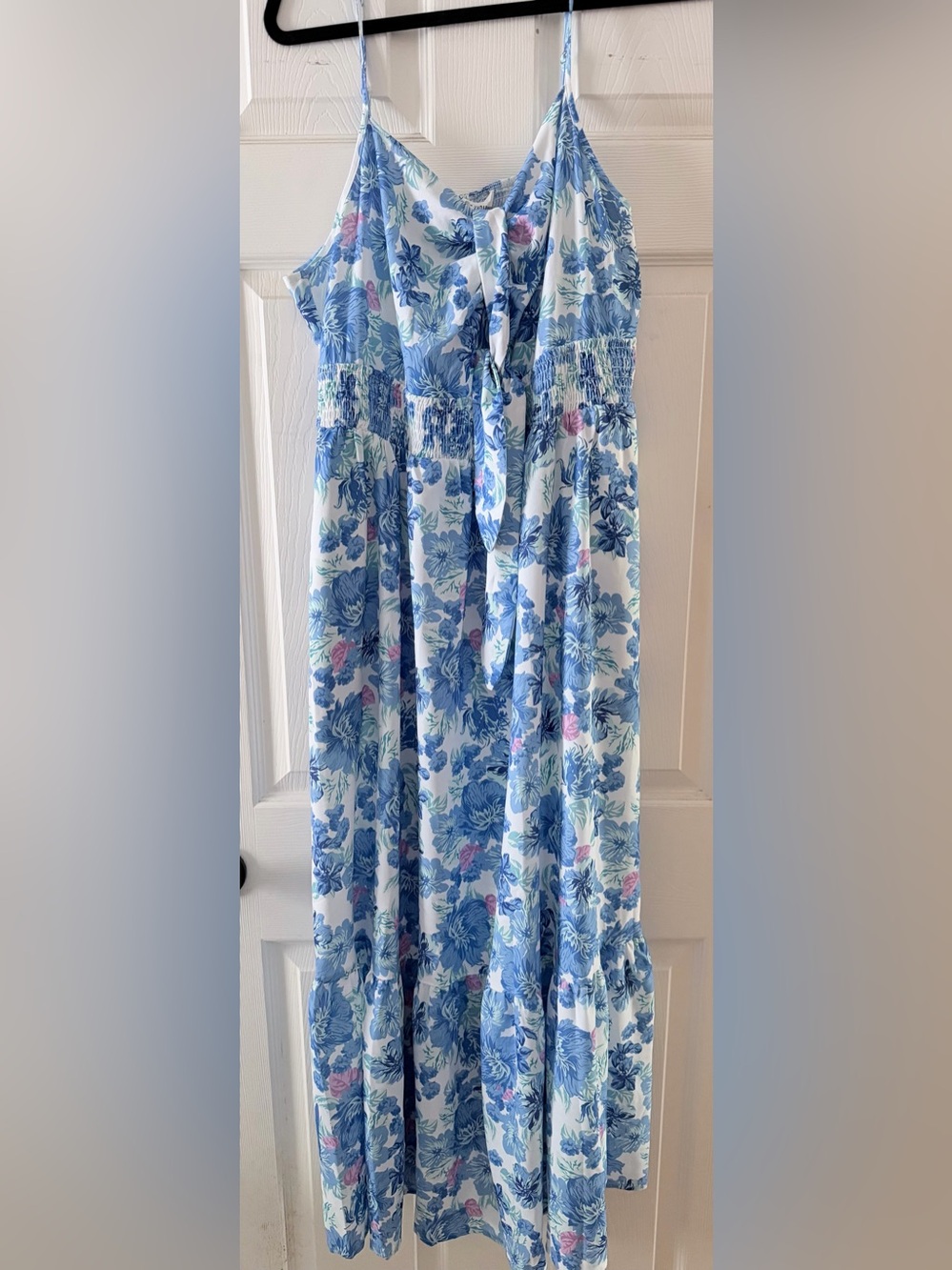 Grace Karin Blue Floral Spaghetti-Strap Maxi Dress - Picture 2 of 7
